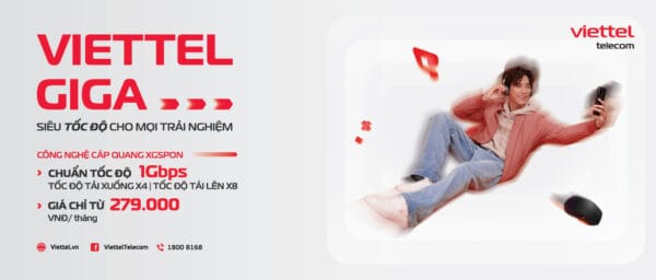Gói Internet Viettel Giga tốc độ 1Gbps