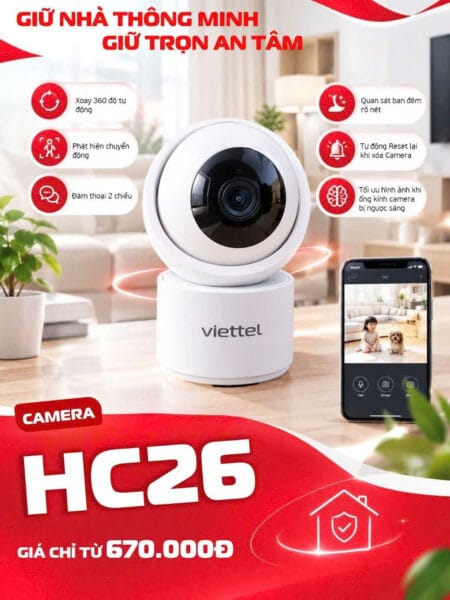 Camera Viettel giữ nhà thông minh giữ trọn an tâm