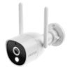 Camera ngoài trời Viettel HC34 nhìn nghiêng, hai ăng-ten WiFi và đế gắn