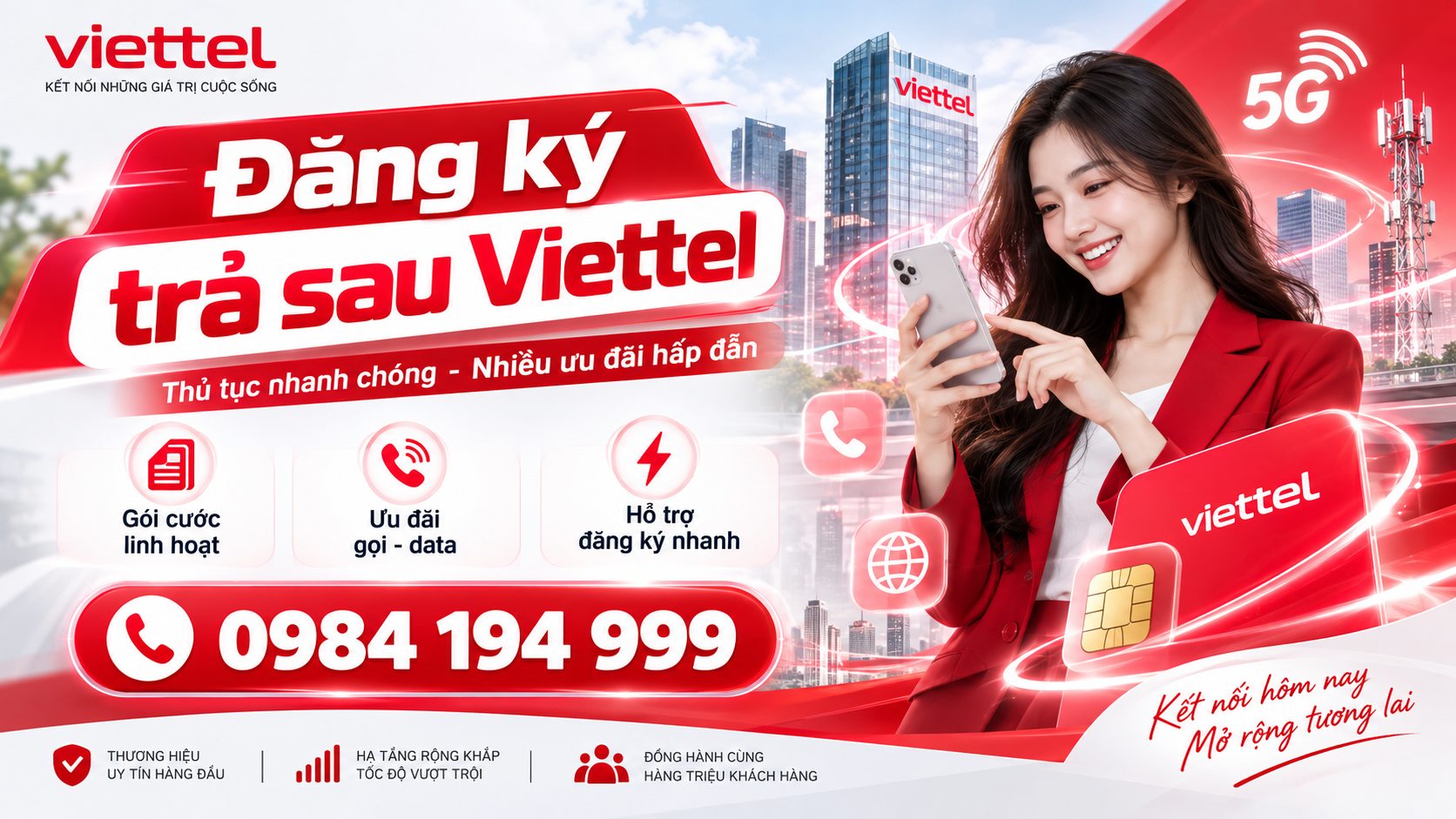 Đăng ký SIM trả sau Viettel cho doanh nghiệp tại Đà Nẵng, gọi 0984 194 999