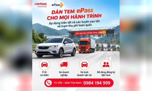 Ô tô cá nhân và xe tải đi qua trạm thu phí không dừng ePass trên tuyến cao tốc