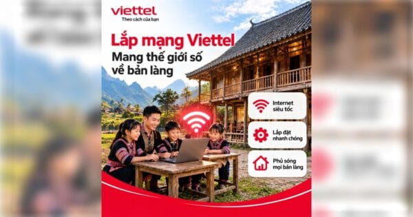 Lắp mạng Viettel Đông Giang - mang thế giới số về bản làng: các em nhỏ dùng laptop trước nhà sàn