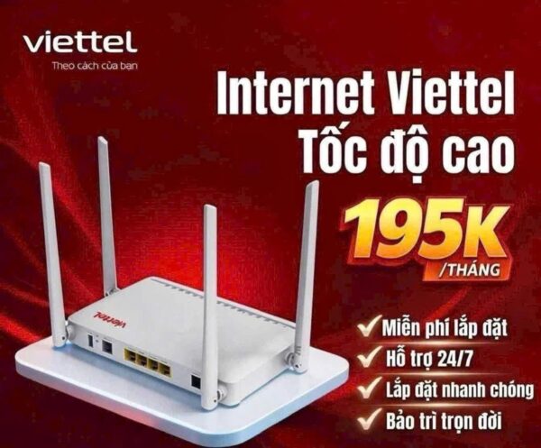 Router WiFi Viettel gói Internet tốc độ cao từ 195K mỗi tháng phù hợp phòng trọ Đà Nẵng