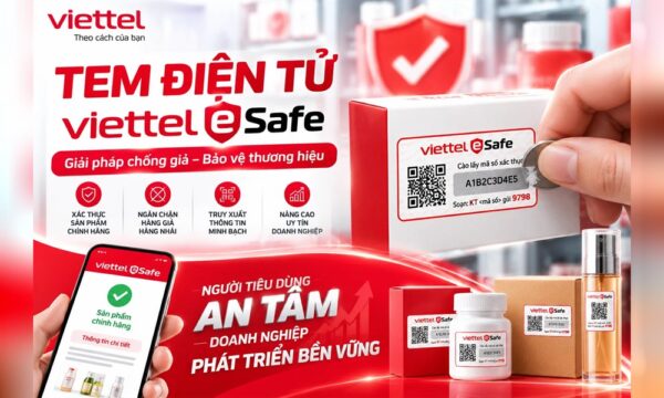 Tem điện tử Viettel eSafe chống hàng giả: cào lấy mã số xác thực, quét mã QR trên điện thoại để tra cứu sản phẩm chính hãng